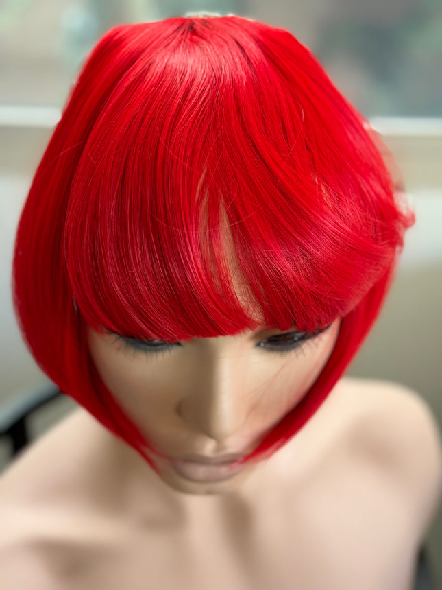 Tillstyle red clip in bangs for thinning crown natural looking bangs /short hair styles