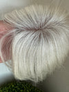Tillstyle white 100 %human hair topper/light weight/real part