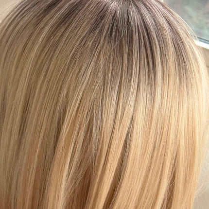 Tillstyle  blonde with brown roots hair toppers /butterfly bangs