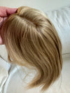 Synthetic hair toppers with bangs ash brown ash blonde clip in hair topper closure