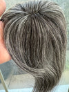 Tillstyle dark grey human hair topper/short/ light weight topper