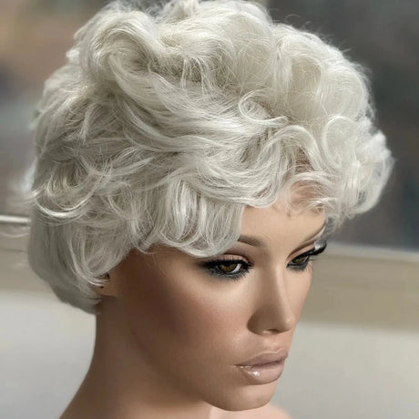 Tillstyle short synthetic wig — lightweight wig for women with thinning hair"-white short wig
#color-white