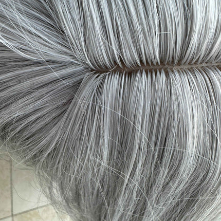 Tillstyle  grey  bob  wig with curtain bangs