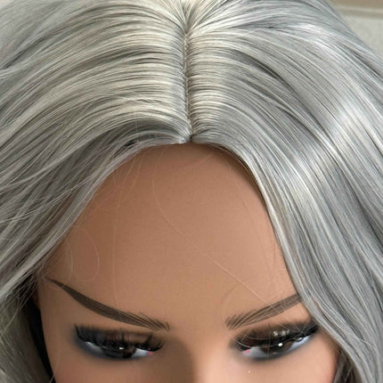 Tillstyle silver hair topper bob hair /short hair