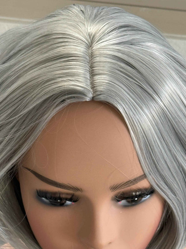 Tillstyle silver hair topper bob hair /short hair