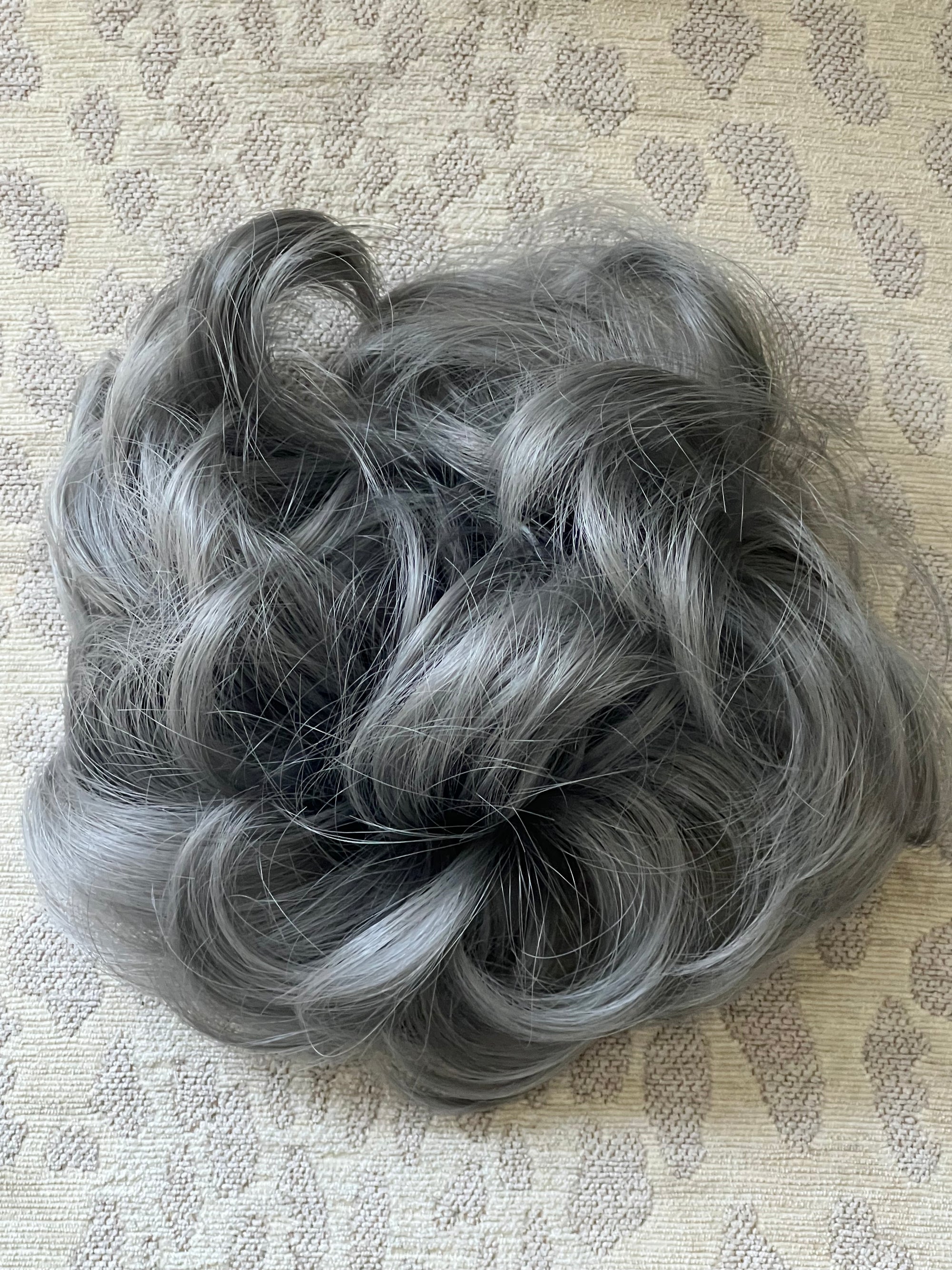 Tillstyle elastic messy bun hair piece curly hair bun pieces dark grey