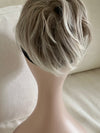 Tillstyle Hair scrunchie elastic bun tousled updo chignon light grey blonde white
