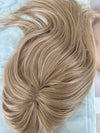 Tillstyle medium ash blonde hair topper for women with bangs/high quality synthetic hair