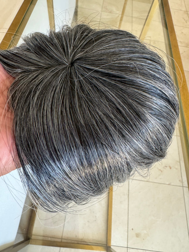 Tillstyle  grey hair top piece clip in hair toppers