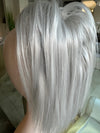 Tillstyle silver grey clip in pony tail straight