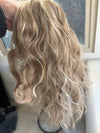Tillstyle  ash blonde highlighted wavy clip in ponytail