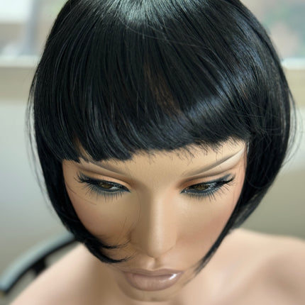 Tillstyle black clip in bangs for thinning crown natural looking bangs /short hair styles