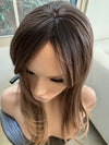 Tillstyle medium brown hair toppers with bangs