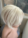 Tillstyle bleach blonde hair piece white blonde clip in hair toppers for thinning crown