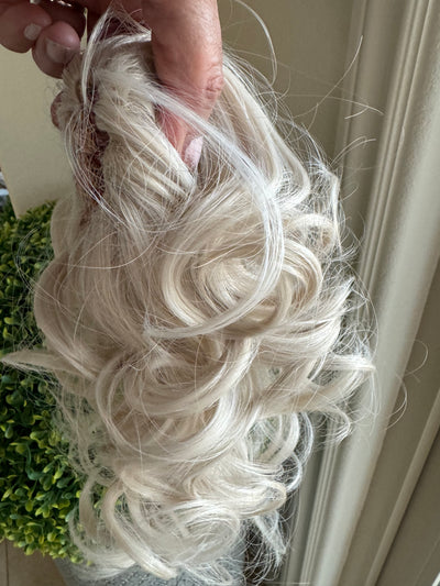 Tillstyle  white blonde /bleach blonde clip in ponytail