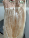Tillstyle light bleach blonde remy hair halo hair extensions clip in hair extensions