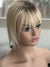 Till style remy human Hair Toppers with bangs blonde ombre brown roots