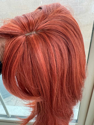 Tillstyle bright auburn hair topper 18 inch