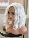 Tillstyle white wavy wig shoulder length