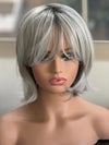 Tillstyle silver with dark roots wig with bangs