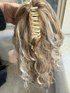 Tillstyle  ash blonde highlighted wavy clip in ponytail