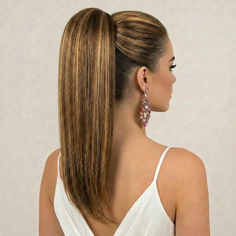 Claw Clip straight Ponytail Extension 16inch