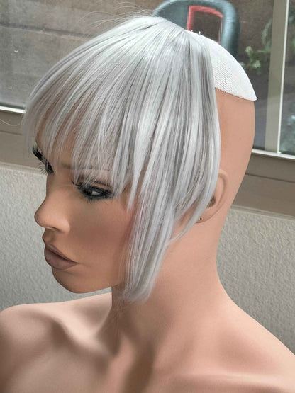 Tillstyle light grey  large clip in bangs thick bangs /thinning crown