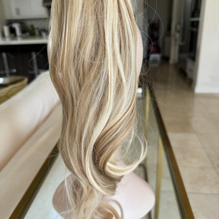 Tillstyle  light blonde with ombre /ash blonde highlights clip in ponytail