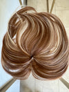Tillstyle medium brown blonde highlighted hair piece  brown clip in hair toppers
