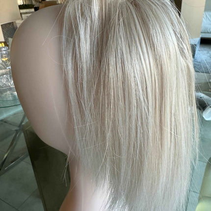 Tillstyle light platinum blonde white blonde clip in ponytail extension straight hair clip in pony tail