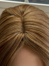 Till style brown hair toppers for women  /butterfly bangs