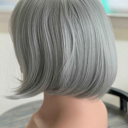 Tillstyle straight grey wig with bangs