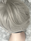 Tillstyle elastic Hair scrunchie bun tousled updo chignon light grey blonde white straight hair