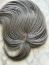 Tillstyle grey hair topper with bangs/real part