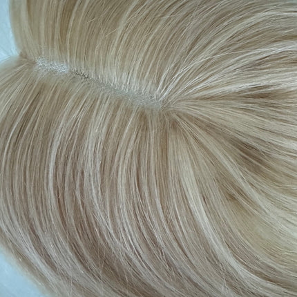 Till style platinum blonde 100%human Hair Topper fir women