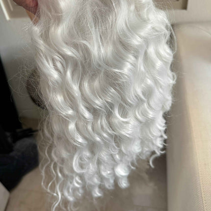 Tillstyle long platinum blonde wavy for women 26 inch curly wavy wig