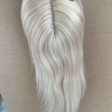 White hair toppers for women human hair White blonde