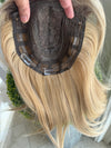 Tillstyle  blonde with brown roots hair toppers with butterfly bangs