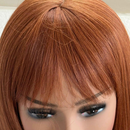 Tillstyle auburn wig with bangs