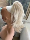Tillstyle  white blonde clip in ponytail claw clip pony tail