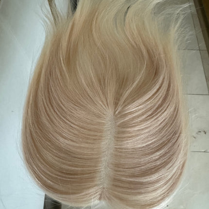 Till style platinum blonde 100%human Hair Topper fir women