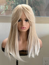 Tillstyle  platinum blonde mix homey blonde hair toppers with butterfly bangs