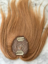 Tillstyle top hair piece 100%human hair honey blonde clip in hair toppers for thinning crown