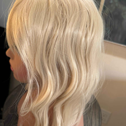 Till style  blonde  hair toppers for women  /bangs/body wave