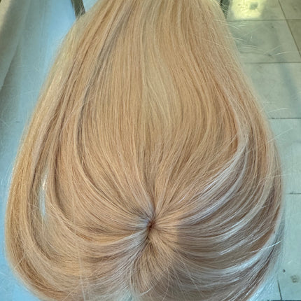 Tillstyle 100% human hair platinum blonde /white blonde top piece