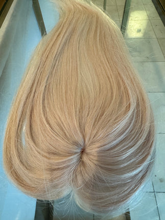 Tillstyle 100% human hair platinum blonde /white blonde top piece