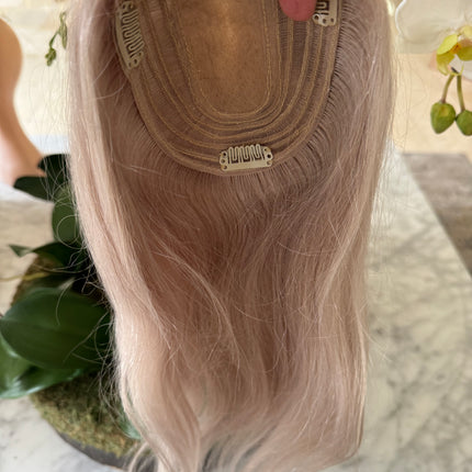 Tillstyle  blonde ash Grey human  Hair Toppers for women