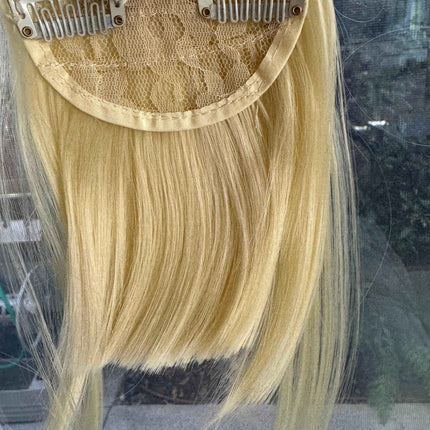 Tillstyle light blonde clip in bangs for women