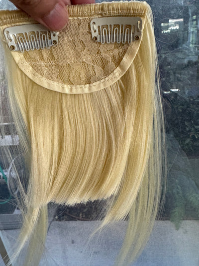 Tillstyle light blonde clip in bangs for women