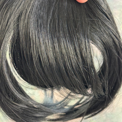 Tillstyle black clip in bangs for thinning crown natural looking bangs /short hair styles